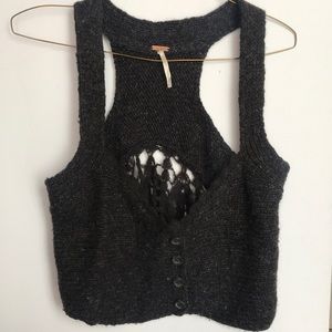 FREE PEOPLE KNIT CROP TOP